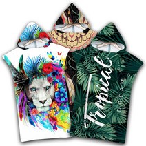 워터밤타올 판초타월 어린이용 키즈 성인용 서핑 서퍼 물놀이 체온조절, 디아블로