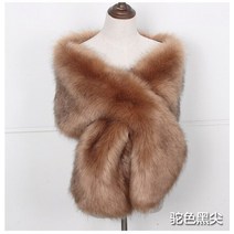 폭스머플러 모피목도리 여우털목도리 대형 럭셔리 스카프 솜털 모피 목도리 판초 신부