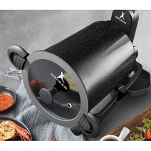 삼겹살통돌이 회전 통돌이 냄비 굽는 구이 오븐 삼겹살 볶음요리 바비큐, 검은색