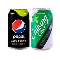 롯데칠성 펩시제로355ml*12개+사이다제로355ml*12개