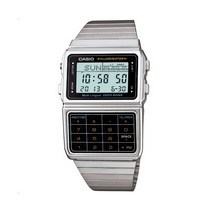 정품 카시오 CASIO 남성용 DBC-611-1D 메탈 밴드 전자계산기 빈티지 손목시계