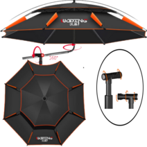 특대형 민물 각도조절 휴대용 캠핑 낚시 파라솔 그늘막 2.2M 2.4M, 블랙오렌지2.6M, 1개