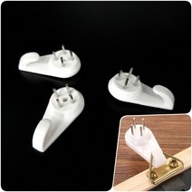 5P 쉽게 박히는 못 달린 후크 고리 걸이 중형 액자 행거 벽 고정 핀 시계 옷걸이 소품 인테리어 장식 다용도 원형 손상 없는 튼튼한 생황 리빙 잡화 보관 정리 수납 거치 홀더