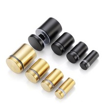 12Pcs 아크릴 그림 프레임 유리 로그인 Standoff 네일 벽 마운트 홀더 스테인레스 스틸 광고 고정 나사, Black 16x30mm