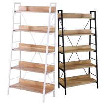 RNO605 책장 5단 W700 장식장 진열장 선반 DIY, 블랙