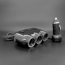 시가 라이터 1 대 3 다기능 차량용 충전기 휴대폰 듀얼 Usb 10 개, Black