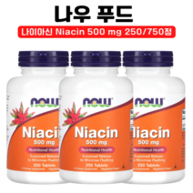 나우 푸드 나이아신 Niacin 500 mg 니아신 비타민 B3 250정 750정, 1개, 2500정 x 3