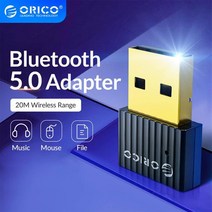 라우터 모뎀 네트워크카드 ORICO BTA508 미니 USB 어댑터 무선 블루투스 호환 동글 어댑터 휴대용 오디오 수신기 송신기 어댑터 PC 용, [02] Black
