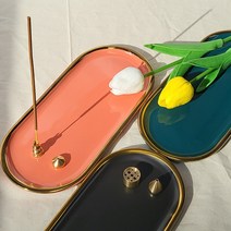 마블 인센스 트레이 홀더 향피우기 향받침 아로마, 딥그린