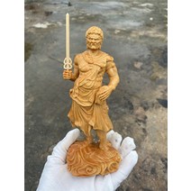 반가사유상 미니어처 굿즈 Ming Wang Acalanatha 보살 나무 조각 수제 예술 작품 신전 집 장식 작은 정원 부처상, [01] 18cm