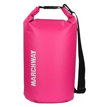 MARCHWAY 물에 뜨는 방수 드라이백 5L/10L/20L/30L/40L 카약/레프팅/서핑/수영/캠핑/하이킹/해변/스키/스노우보드/산악 블랙 10L, 10L