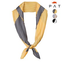 PAT 컬러 블럭 플리츠 쁘띠 스카프