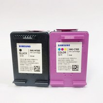 삼성 INK-M180 INK-C180 SL-J1660 SL-J1770FW 잉크 카트리지, 블랙