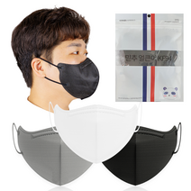 KF94 마스크 새부리형 국산 귀안아픈 귀편한 숨쉬기편한 얼큰이마스크 특대형 빅사이즈, 3. 블랙, 10매