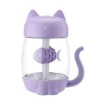 Tugokugo 3 인 1 고양이 USB 가습기, P153(퍼플)