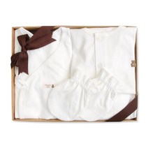 오가닉맘 화이트싱글내의+배내저고리+손싸개 3종세트 MGRL9B01 02 02