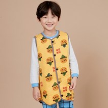 베어베어 롱조끼 삼중직 보온 조끼 아동 주니어 실내복 잠옷 국산 수면조끼