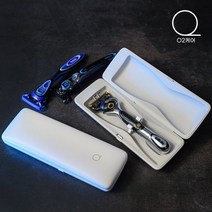 오투케어 충전식 휴대용 면도기살균기 면도기보관 여행 출장용, 화이트