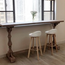 복고풍 빈티지 바 미국식 엔틱 테이블 아일랜드 식탁, 좌석 높이 75 레트로 및 구형 1개