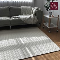 소프트 와플 사계절 거실 면 러그 카페트 100x145cm