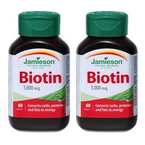 자미에슨 비오틴 230mg x 60정 x 2병 영양제 손톱 탈모 머리카락 에너지 건강식품, 단품