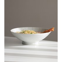 흰벚꽃 와이드 면기 24cm