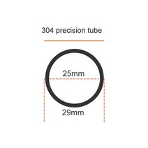 304 스테인리스강 정밀 파이프 내부 외부 광택 외경 29mm 내경 27mm 25mm 공차 0.05mm, 29x2mm, 595mm