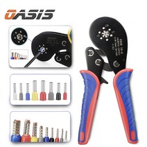 고급형 페놀 펜홀단자 압착기 육각 0.08-16mm 페롤 핀터미널 단자 와이어 슬리브 압착 배선 연결, 펜홀단자+고급압착기 2종 세트