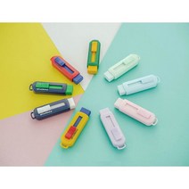 스테들러 슬라이딩 지우개 파스텔 블랙화이트 신제품 파스텔리필, A_본체_칼라(색상랜덤)