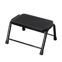 오늘의철물 1단 발판 사다리 디딤대 블랙, 1개