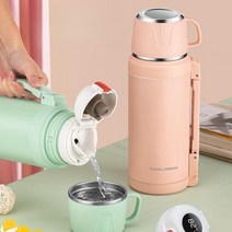 휴대용분유포트 분유 타는 기계 우유 데우기 포트기 대용량 2000ML 304 스테인리스, H.2000ML말차그린[스마트온도측정+업그레이