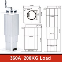 낮은침대 전기 다다미 리프트 수동 테이블 최대 지원 100kg 260-555mm 305-705mm 355-810mm 조정 높이, 01 360A