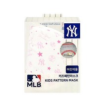 MLB 키즈패턴 마스크 어린이용 뉴욕양키스(화이트), 1개, 화이트