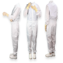 반도체방진복 제전 크린룸 식품회사 대기업작업의상 원피스 추가옵션 명찰 오바로크 1벌, S/Blue, 1개