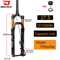 자전거 포크 볼라니 MTB 자전거 포크 스루 액슬 솔로 에어 서스펜션 스트레이트 테이퍼 튜브 RL/LO 퀵 릴