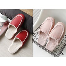 카라멜샵 인조가죽컬러 퍼슬리퍼 5color 털실내화