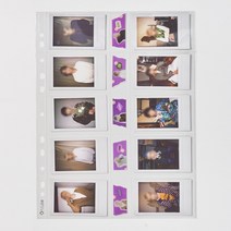 하이하바 포토카드 속지 27종/3공 바인더/미니포카북/사진앨범 스크랩북 씰스티커 엽서 월팸 인스 유희왕카드 굿즈보관, 10포켓, 10매