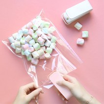 남은과자 음식 공기차단 비닐접착기 밀봉기 자취생 핸드실러 다물어 독립선물, 핑크
