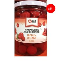 [더착한푸드]화풍 적체리 무꼭지 380g 6개 식자재마트 대용량 업소용 석류 생체리 체리통조림
