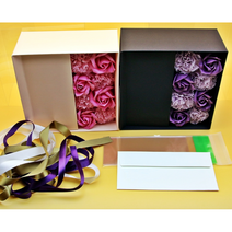 돈박스 비누꽃 머니플라워 용돈 선물 상자 풀세트 핑크