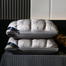1+1 힐튼 5성급 호텔 베개 항균 항진드기 꺼짐없는 수면용 2개 묶음 3종 높이 배게, 그레이(1+1)1200g
