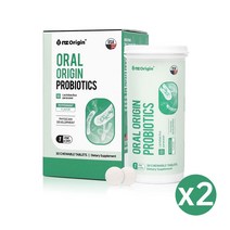 구강 유래 유산균 10억 보장 식약처인증 자일리톨 페퍼민트 멘톨 무설탕 츄어블 씹어먹는 프로바이오틱스 사은품증정, 구강 유래 유산균 2개