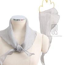 100% 린넨 마 삼각 스카프