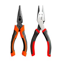 크롬 롱노우즈 플라이어 모음 일반형 만능 수공구 펜치 6인치 롱노즈 8인치 니퍼 뺀찌 작업 전선 와이어 공예 가정용 수리, 크롬 이형 롱노우즈 6인치