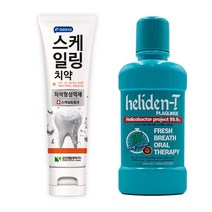 이밸런스 스케일링 천연치약+헬리덴티 프로폴리스 가글 세트, 치약1개+가글3개