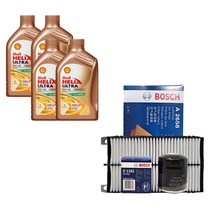 LF소나타 2.0 LPI 쉘 힐릭스 울트라 0W40(4L)/SP 보쉬 필터 엔진오일세트 1182-2658