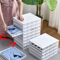 옷장수납방법 바지정리함 드레스룸정리함 아기옷정리 4단세트, 1+1 (2개세트), 베이지