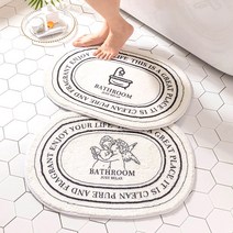 구디푸디 빈티지 엔틱 북유럽 디자인 욕실 화장실 극세사 발매트, 바스룸