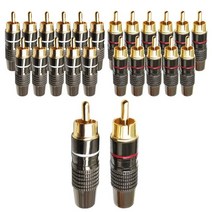 뮤지컬 사운드 HIFI RCA 플러그 커넥터 수 어댑터 앰프 스피커 터미널 DIY 오디오 케이블, 01 Dark Gray_03 8 Pieces