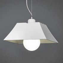 LED 식탁등 사각 1등 화이트 펜던트 카페 매장조명, 단품